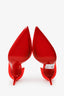 Christian Louboutin Red Satin 'Irizia 100' Heels Size 36.5