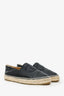Pre-Loved Chanel™ Black Leather CC Espadrille Flats Size 40