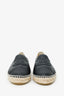 Pre-Loved Chanel™ Black Leather CC Espadrille Flats Size 40