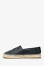 Pre-Loved Chanel™ Black Leather CC Espadrille Flats Size 40