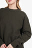 Rick Owens Green Cashmere Crew Neck Knit Sweater Size L