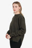 Rick Owens Green Cashmere Crew Neck Knit Sweater Size L