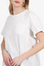 Sacai White Pleated Back T-shirt Size 3