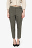 Brunello Cucinelli Khaki Beaded Trousers Size 12