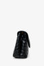 Saint Laurent Black Chevron Leather Medium Loulou Bag