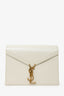 Saint Laurent Cream Smooth Leather Medium 'Cassandra' Chain Bag