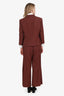 Marlowe Burgundy Wool Pant + Blazer Set Size 48