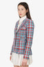 Smythe Blue/Red Plaid Blazer Size 8