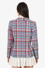 Smythe Blue/Red Plaid Blazer Size 8