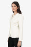 Smythe White Linen Single Breasted Blazer Size 8