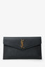 Saint Laurent Black Leather 'Uptown' Clutch Bag