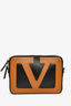 Valentino Black/Brown Leather 'Viva Superstar' Crossbody Bag With Strap