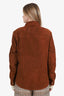 Salvatore Ferragamo Brown Suede Zip-up Jacket Size 50