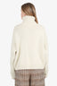 Celine Cream Alpaca Wool Knitted Turtleneck Sweater Size L