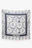 Christian Dior White/Navy Silk Toile de Jouy Scarf
