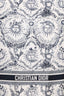 Christian Dior White/Navy Silk Toile de Jouy Scarf