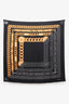 Pre-Loved Chanel™ Black Silk CC Logo Chain Print Scarf