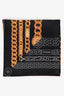 Pre-Loved Chanel™ Black Silk CC Logo Chain Print Scarf