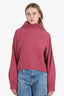 Celine Pink Cashmere Knitted Turtleneck Sweater Size L