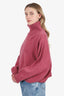 Celine Pink Cashmere Knitted Turtleneck Sweater Size L