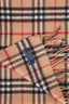 Burberry Brown Cashmere Nova Check Fringe Scarf