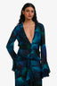 Rat & Boa Black/Blue Sheer Floral Button Down Maxi Dress Size S