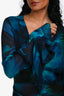 Rat & Boa Black/Blue Sheer Floral Button Down Maxi Dress Size S