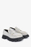 Alexander McQueen 2022 Silver Crystal 'Wander' Loafers Size 37
