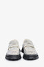 Alexander McQueen 2022 Silver Crystal 'Wander' Loafers Size 37