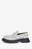 Alexander McQueen 2022 Silver Crystal 'Wander' Loafers Size 37