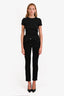 Pre-Loved Chanel™ Black Denim Dot Pattern Slim Fit Jeans Size 40