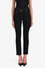 Pre-Loved Chanel™ Black Denim Dot Pattern Slim Fit Jeans Size 40