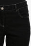 Pre-Loved Chanel™ Black Denim Dot Pattern Slim Fit Jeans Size 40