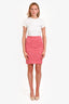 Christian Dior 2004 Red Diorissimo Pencil Skirt Size 8