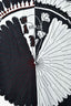 Hermes Blue/White/Brown Silk Beaded 'Brandebourgs' Scarf