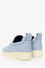 Celine Light Blue Leather Slip-On Sneakers Size 37