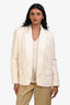 Haute Hippe Cream Wool Blazer Size 4