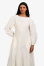 Jil Sander Cream Linen Puff Sleeve Maxi Dress Size 34