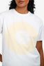 Hermès White Graphic Printed Cropped T-Shirt Size 34