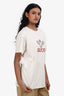 Gucci Cream Logo Tennis Embroidered Short Sleeve T-shirt Size S