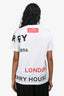 Burberry White/Black Logo Printed T-Shirt Size XXS