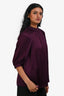 Erdem Purple Novara Puff Sleeve Top Size 2 US