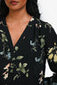 Joie Black Silk Floral Printed Button Shirt Size XS