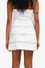 Prada 2014 White Pattern Detailed Mini Skirt Size 40