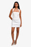 Prada 2014 White Pattern Detailed Mini Skirt Size 40