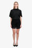 Moschino Couture Black Pleated Front Lace Detailed Shorts Size 6 US