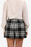 Alexander Wang Black/White Tartan Patterned Shorts Size 6