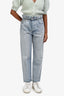 Miu Miu 2020 Blue Denim Paper Bag Cinched Waisted Pants Size 25