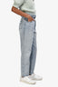 Miu Miu 2020 Blue Denim Paper Bag Cinched Waisted Pants Size 25