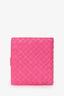 Bottega Veneta Pink Leather Intrecciato Bi Fold Wallet